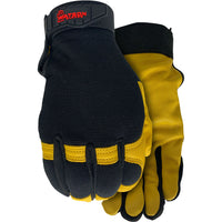 Watson Gloves Men’s FlexTime WasteNot Fabric Work Gloves XL | Water-Resistant Goatskin Palm with Reinforced Protection