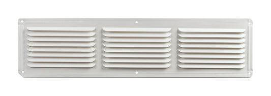 Master Flow 4 in. H X 16 in. W X 16 in. L Powder-Coated White Aluminum Undereave Vent