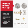 Kwikset SmartKey Juno Satin Nickel Entry Door Knob KW1 1-3/4 in.