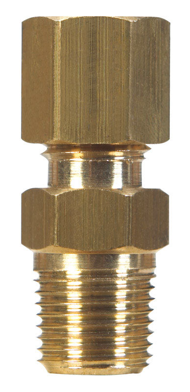 JMF 1/4 in. Compression x 1/8 in. Dia. Compression Brass Connector (Pack of 10)