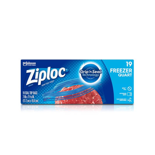 Ziploc Freezer Bag 19 pk Clear (Pack of 12)