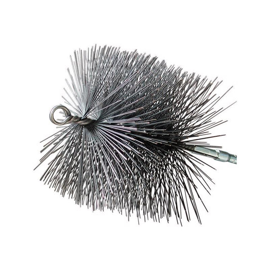 Rutland Black Stainless Square Oil Tempered Wire Thread Fitting Chimney Sweep Brush 12 L in.