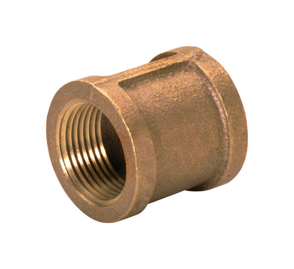 Acoplamiento de latón rojo FPT de 2 pulg. hembra x 1 pulg. D de JMF Company