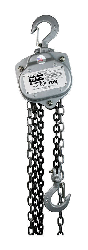 OZ Lifting Products Steel 1000 lb. cap. Chain Hoist