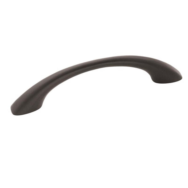 Tirador de gabinete Amerock Vaile Arch de 3-3/4 in, color negro mate, paquete de 10