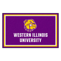 Western Illinois University 4ft. x 6ft. Plush Area Rug