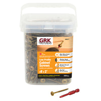 GRK Fasteners No. 8  x 2 in. L Star Yellow Zinc Cabinet Screws 330 pk