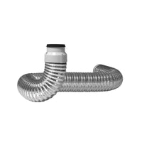 Imperial 6 ft. L X 4 in. D Silver/White Aluminum/Plastic Semi-Rigid Dryer Vent Kit - Deal of The Week