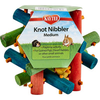 Kaytee Nut Knot Nibbler Wooden Chew Toy for Small Animals, Natural Wood with Hidden Nut, Medium