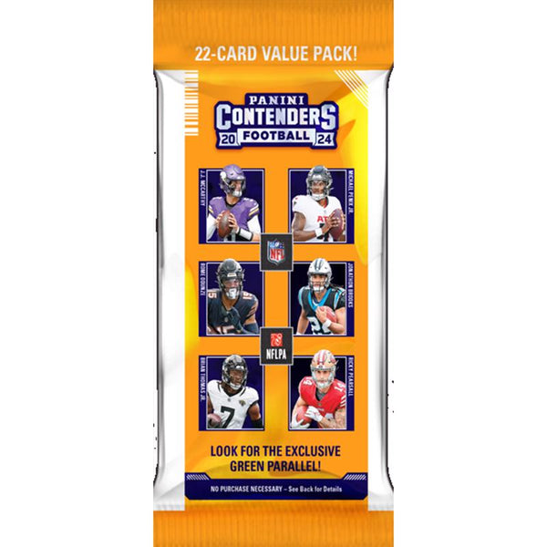 Tarjetas coleccionables Panini NFL 2024 Contenders Foot Ball Fat Pack multicolor (paquete de 12)