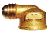 JMF Company 3/8 in. Flare X 1/2 in. D FPT Yellow Brass Elbow