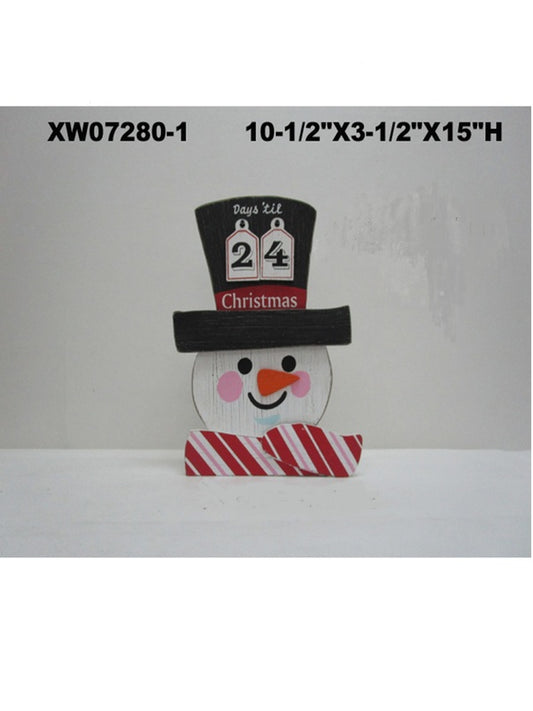 Celebrations Snowman Countdown To Christmas Christmas Decoration (Pack of 4)