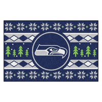 NFL - Seattle Seahawks Holiday Sweater Rug - 19in. x 30in.
