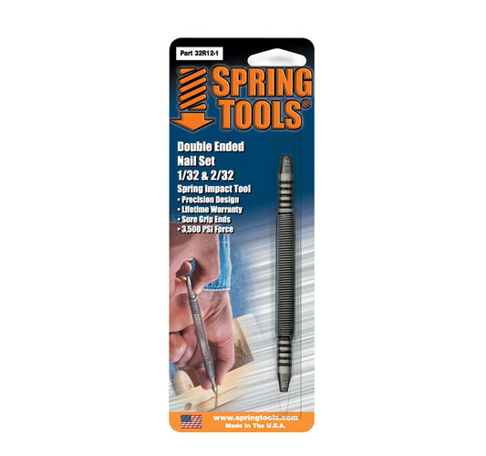 Spring Tools 1 pc. Double-Ended Nail Set 1/32 and 2/32 in.
