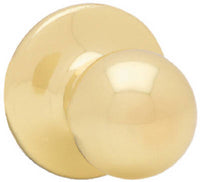 Kwikset  Polo  Polished Brass  Steel  Passage Door Knob  3  Right or Left Handed