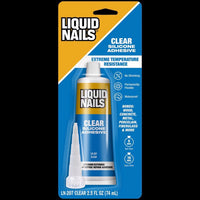 Liquid Nails Clear Small Projects High Strength Silicone Adhesive 2.5 oz. (Pack of 6)