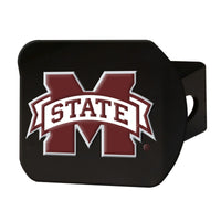 Mississippi State University Black Metal Hitch Cover - 3D Color Emblem