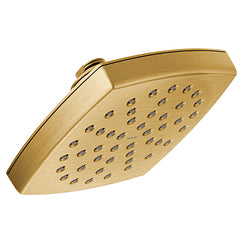 Brushed gold one-function 6" diameter spray head rainshower