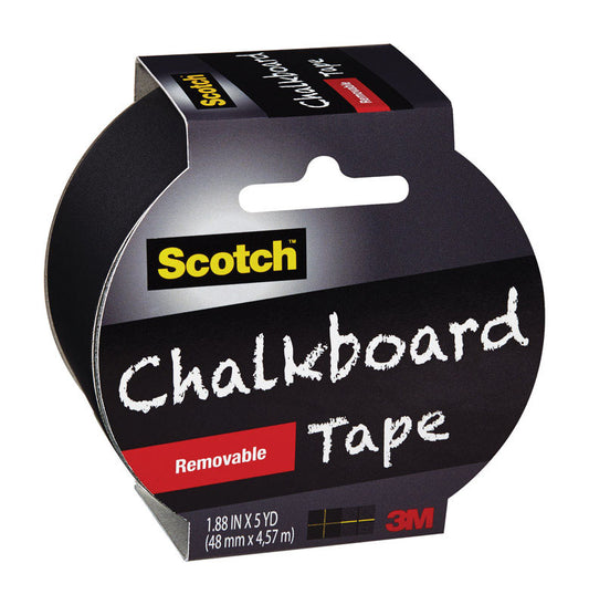 3M 1905R-Cb-Blk 1.88" X 5 Yards Black Scotch Chalkboard Tape