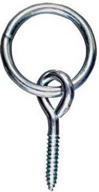National Hardware 2 in. D X 3-1/4 in. L Zinc-Plated Steel Screw Eye 90 lb. cap. 1 pk