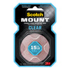 3M Scotch-Mount Double Sided 1 in. W X 60 in. L Mounting Tape Clear