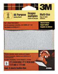 3M 4-1/2 in. L x 4-1/2 in. W 120 Grit Aluminum Oxide Sandpaper 5 pk (Pack of 10)