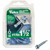 Teks No. 14  x 1-1/2 in. L Hex Washer Head Zinc-Plated Steel Sheet Metal Screws 50 pk