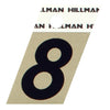 Hillman 1.5 in. Reflective Black Metal Self-Adhesive Number 8 1 pc (Pack of 6)
