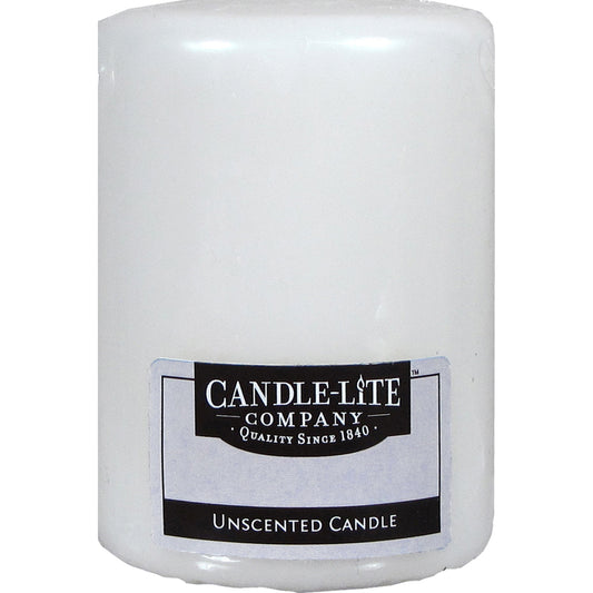 Candle-Lite White No Scent Pillar Candle 4 in. H (Pack of 12)
