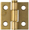 National Hardware 1 in. L Brass-Plated Door Hinge 1 pk