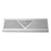 Tru Aire 4-1/2 in. H X 18 in. W 3-Way Powder Coat White Steel Baseboard Diffuser