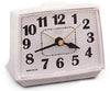 Equity White Case Electric Analog Ascending Snooze Alarm Clock 4 in. with Lighted Dial