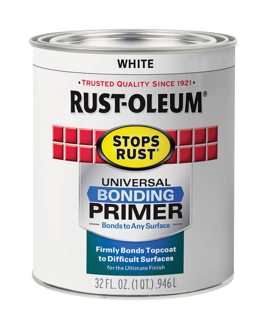 Rust-Oleum Universal White Flat Bonding Primer 1 qt (Pack of 2).
