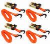 Keeper 1 in. W X 12 ft. L Gray Ratchet Tie Down Strap 1000 lb 4 pk