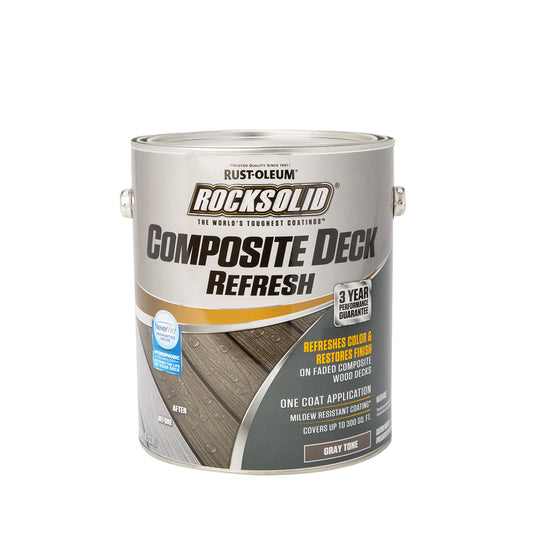Rust-Oleum RockSolid Gray Water-Based Deck Refresh 1 gal (Pack of 2)