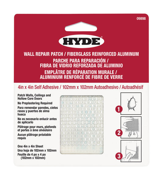 Hyde 4 in. W X 4 in. L X 1/4 in. Drywall Repair Sheets