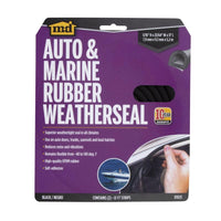 M-D Building Products Black Rubber Weatherstrip For Auto and Marine 204 in. L X 0.31 in. - Open Box