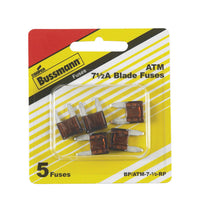 Bussmann 7.5 amps ATM Mini Automotive Fuse 5 pk (Pack of 5)