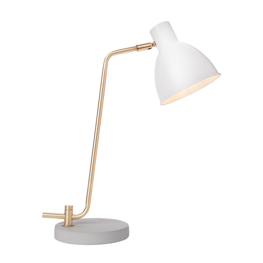 Newhouse Lighting Amelia White Round Plug In Adjustable Desk Lamp 380 lm. 20.5 H x 6 D x 6 W in.