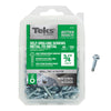 Teks No. 8  x 3/4 in. L Hex Washer Head Zinc-Plated Steel Sheet Metal Screws 180 pk