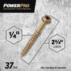 Hillman POWERPRO ONE 1/4 in. X 2-3/4 in. L Star Hex Washer Head Multi-Material Screw 1 lb 37 pk