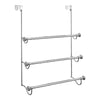 iDesign classico 1.25 in. H X 5.75 in. W X 24.85 in. L Chrome Over-the-Door Towel Rack Silver