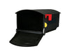 Architectural Mailboxes Patriot Classic Plastic Post Mount Black Mailbox - Open Box
