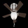 Hunter Haskell 42 in. Brushed Nickel Brown LED Indoor Ceiling Fan