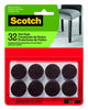 Scotch Felt Self Adhesive Protective Pad Brown Round 1 pk (Pack of 6)