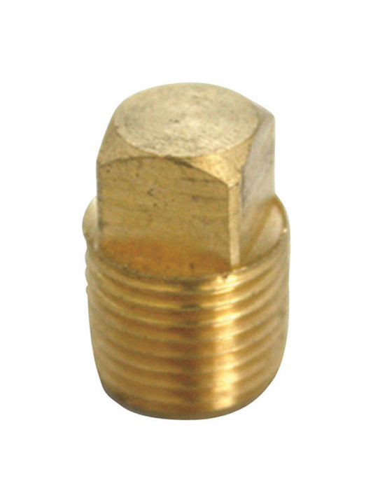 JMF 1/2 in. MPT Yellow Brass Square Head Plug (Pack of 5)