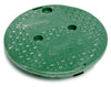 NDS 9.5 in. W X 1-3/8 in. H Round Valve Box Cover Green