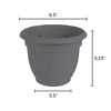Bloem Llc Ap06908 6.5 Charcoal Ariana Self Watering Planter