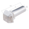 Deflect-O 4 in. W X 4 in. L White Aluminum/Plastic Dryer Vent Hood