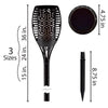 Shawshank LEDz Black Ceramic 12-36 in. Round Garden Torch 1 pc